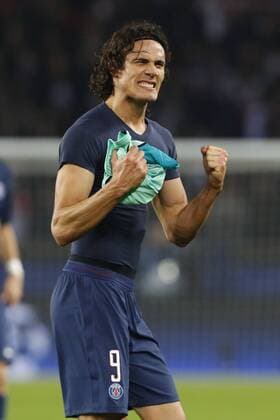 Fußball, CL, Paris St. Germain - FC Barcelona Jubel Edinson Cavani (PSG) FOOTBALL : PSG vs FC Barcelona - Champions League - 14 02 2017 GwendolineLeGoff 