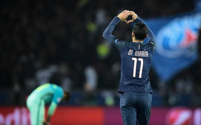 Fußball, CL, Paris St. Germain - FC Barcelona Angel Di Maria ( PSG ) FOOTBALL : Paris Saint Germain vs FC Barcelona - Champions League - Paris - 14 02 2017 FedericoPestellini 