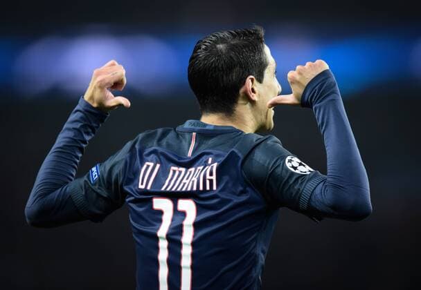 Fußball, CL, Paris St. Germain - FC Barcelona Angel Di Maria ( PSG ) FOOTBALL : Paris Saint Germain vs FC Barcelona - Champions League - Paris - 14 02 2017 FedericoPestellini 