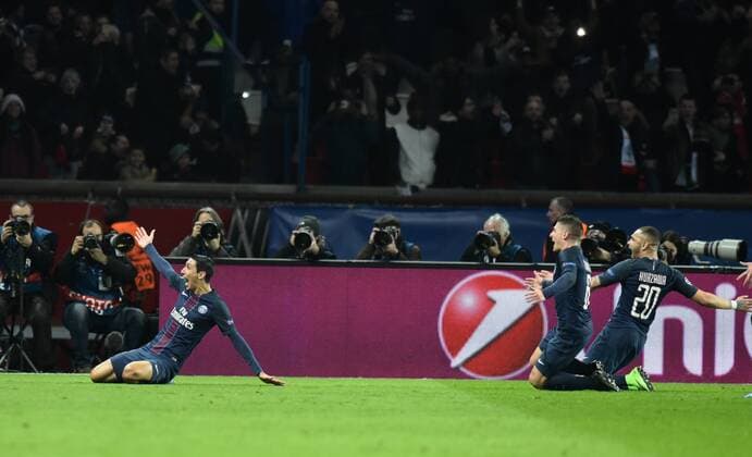Fußball, CL, Paris St. Germain - FC Barcelona Angel Di Maria ( PSG ) FOOTBALL : Paris Saint Germain vs FC Barcelona - Champions League - Paris - 14 02 2017 FedericoPestellini 