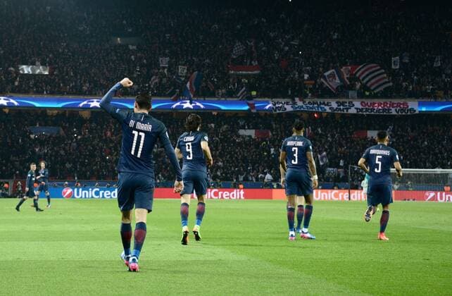 Fußball, CL, Paris St. Germain - FC Barcelona Angel Di Maria ( PSG ) FOOTBALL : Paris Saint Germain vs FC Barcelona - Champions League - Paris - 14 02 2017 FedericoPestellini 