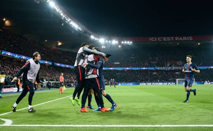 Fußball, CL, Paris St. Germain - FC Barcelona Angel Di Maria ( PSG ) FOOTBALL : Paris Saint Germain vs FC Barcelona - Champions League - Paris - 14 02 2017 FedericoPestellini 