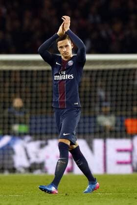 February 14, 2017 - Paris, France - PSG Julian Draxler during the UEFA Champions League round of 16 first leg football match between Paris Saint-Germain and FC Barcelona Barca on February 14, 2017 at the Parc des Princes stadium in Paris. (Photo by Nurphoto) Paris Saint-Germain v FC Barcelona - UEFA Champions League Round of 16: First Leg  - ZUMAn230 20170214_zaa_n230_667 Copyright: xMehdixTaamallahx