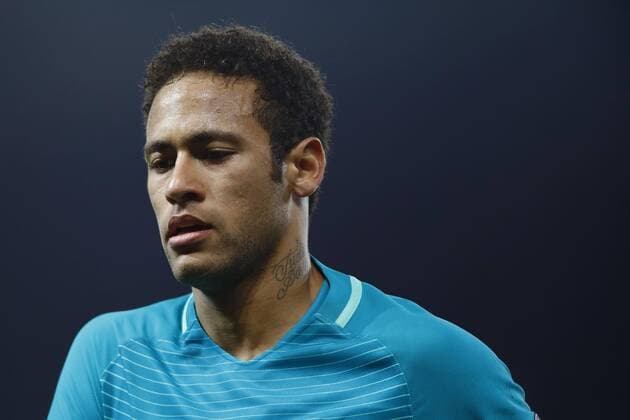 February 14, 2017 - Paris, France - Barcelona Neymar during the UEFA Champions League round of 16 first leg football match between Paris Saint-Germain and FC Barcelona Barca on February 14, 2017 at the Parc des Princes stadium in Paris. (Photo by Nurphoto) Paris Saint-Germain v FC Barcelona - UEFA Champions League Round of 16: First Leg  - ZUMAn230 20170214_zaa_n230_652 Copyright: xMehdixTaamallahx