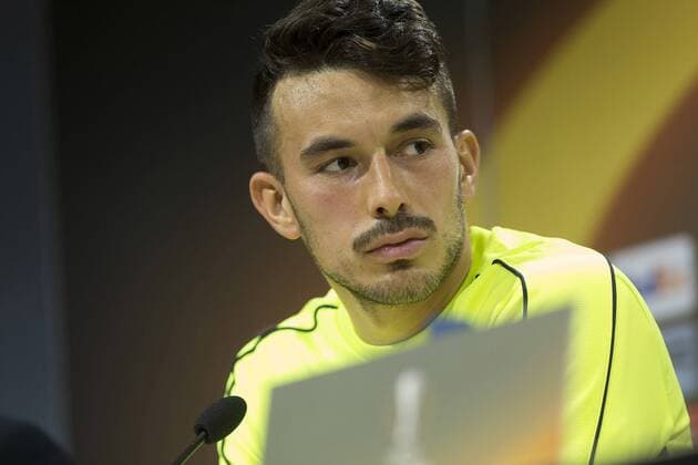 Villarreal CF s Italian forward Nicolas Sansone attends a press conference PK Pressekonferenz held in Villarreal, eastern Spain, 15 February 2017. Villarreal CF will face AS Roma in a round of 16 UEFA Europa League match on 16 February. Press conference of Villarreal CF !ACHTUNG: NUR REDAKTIONELLE NUTZUNG!  Copyright: xDomenechxCastellox GRA175 20170215-636227644273690288