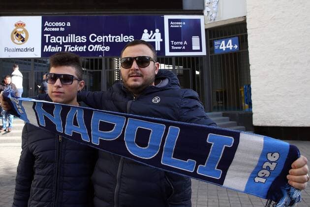 Bilder des Tages - SPORT Napoli Fans Madrid 15-02-2017 Football Champions League 2016 2017 Real Madrid - SSC Napoli cesarexpurini
