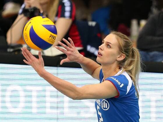 15.02.2017, Deutschland, Stuttgart, Volleyball 1. Bundesliga Damen Allianz MTV Stuttgart vs. Schwarz-Weiss Erfurt: Kim Renkema (MTV)