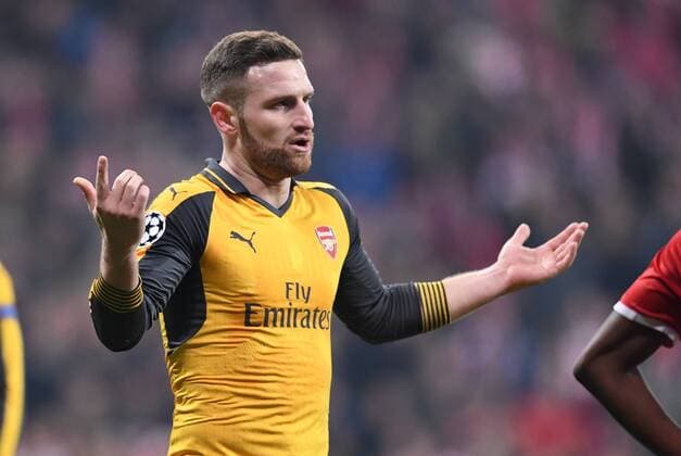FUSSBALL CHAMPIONS LEAGUE SAISON 2016 2017 ACHTELFINALE HINSPIEL FC Bayern Muenchen - Arsenal London 15.02.2017 Shkodran Mustafi (Arsenal) 