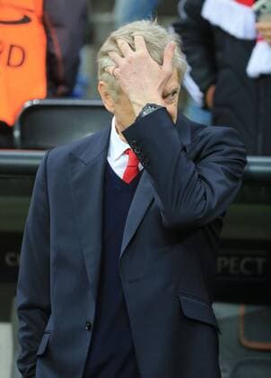 15.02.2017, CL, FC Bayern vs Arsenal, Allianz Arena Muenchen Fussball, im Bild: Arsene Wenger (Arsenal FC) kann es nicht glauben