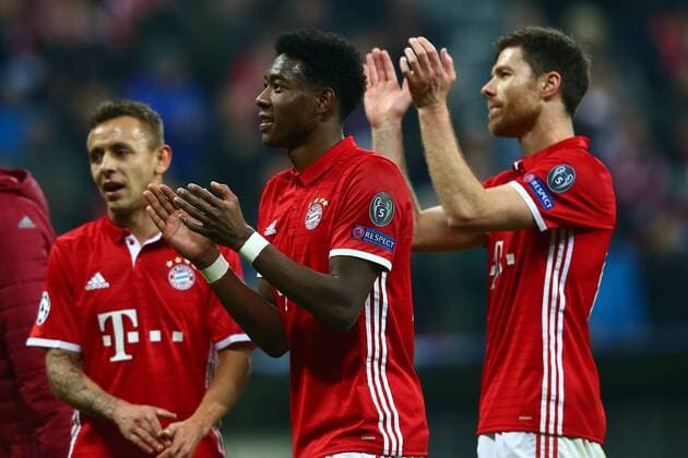 SOCCER - CL, Bayern vs Arsenal MUNICH,GERMANY,15.FEB.17 - SOCCER - UEFA Champions League, FC Bayern Muenchen vs FC Arsenal. Image shows David Alaba (Bayern). GEPAxpictures xFelixxRoittner