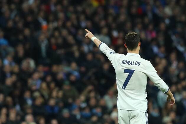 Fußball, CL, Real Madrid - SSC Neapel Cristiano Ronaldo Real Madrid Madrid 15-02-2017 Stadio Santiago Bernabeu Football Calcio UEFA Champions League 2016 2017 Round of 16, 1st leg Real Madrid - SSC Napoli cesarexpurini