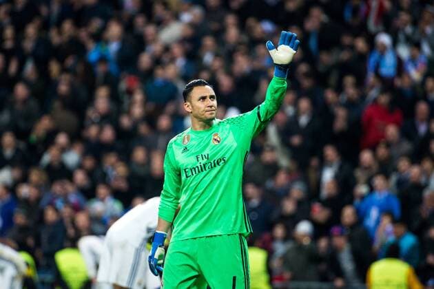 Fußball, CL, Real Madrid - SSC Neapel Keylor Navas of Real Madrid during the match of Champions League between Real Madrid and SSC Napoli at Santiago Bernabeu Stadium in Madrid, Spain. February 15, 2017.  (20170215053)