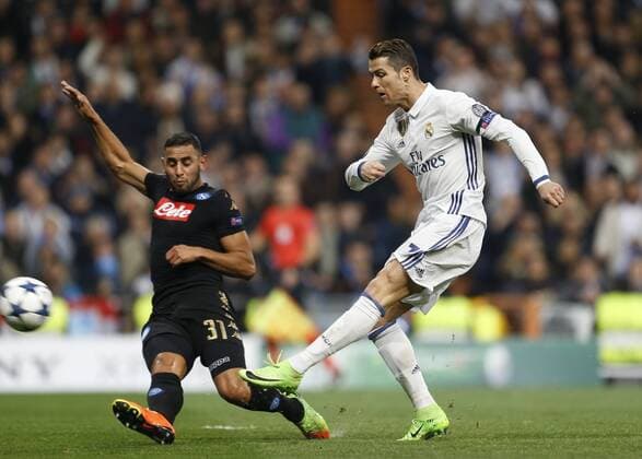 Fußball, CL, Real Madrid - SSC Neapel First leg of 1 8 Champions League match between Real Madrid and Napoli. In this picture, Cristiano Ronaldo. xAngelxRiverox 
