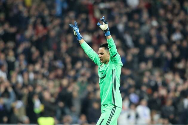 Fußball, CL, Real Madrid - SSC Neapel Real Madrid s Keylor Navas celebrates goal during Champions League 2016 2017 Round of 16 1st leg match. February 15,2017.  (2017021581)