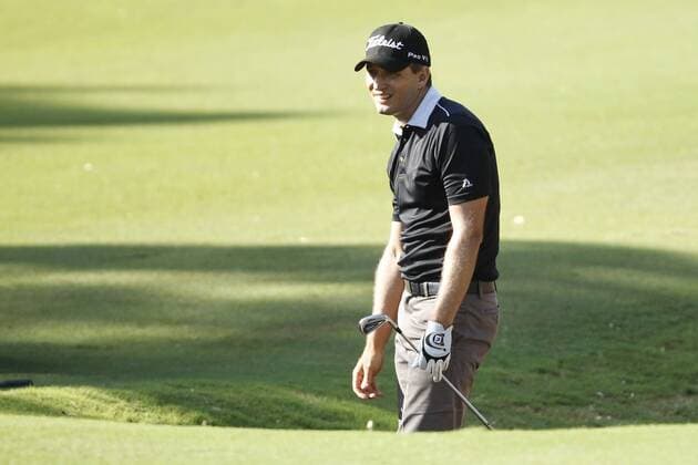 February 16th 2017, Lake Karrinyup Country Club, Perth, Western Australia, Australia; ISPS Handa World Super 6 Perth Golf Tournament Day 1; Neven Basic (AUS) reacts to his shot out of the bunker on the 11th fairway during the opening round of the ISPS Handa World Super 6 Golf Tournament; xDavidxWoodleyx  ActionPlus11846750