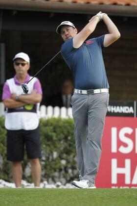 February 16th 2017, Lake Karrinyup Country Club, Perth, Western Australia, Australia; ISPS Handa World Super 6 Perth Golf Tournament Day 1; Ryan Evans (ENG) tees off from the 1st on day one of the ISPS Handa World Super 6 tournament; xDavidxWoodleyx  ActionPlus11846754