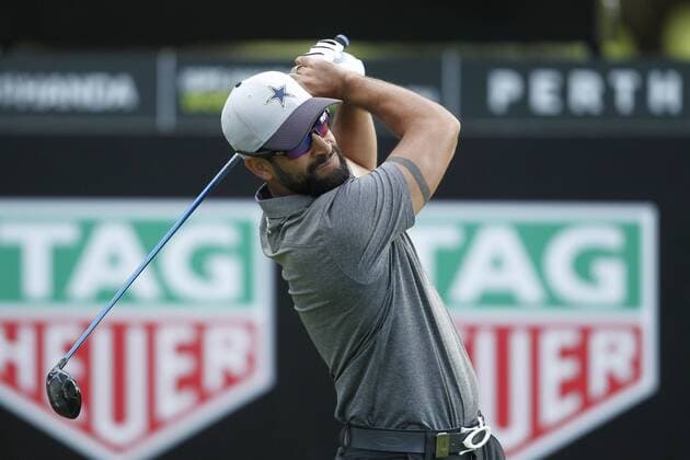February 16th 2017, Lake Karrinyup Country Club, Perth, Western Australia, Australia; ISPS Handa World Super 6 Perth Golf Tournament Day 1; James Nitties (AUS) drives from the 2nd tee during the opening round of the ISPS Handa World Super 6 Golf Tournament; xDavidxWoodleyx  ActionPlus11846779
