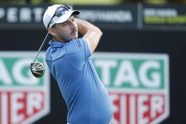 February 16th 2017, Lake Karrinyup Country Club, Perth, Western Australia, Australia; ISPS Handa World Super 6 Perth Golf Tournament Day 1; Matthew Nixon (ENG) drives from the tee on the 2nd hole during the opening round of the ISPS Handa World Super 6 Golf Tournament; xDavidxWoodleyx  ActionPlus11846782