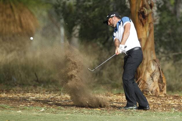 February 16th 2017, Lake Karrinyup Country Club, Perth, Western Australia, Australia; ISPS Handa World Super 6 Perth Golf Tournament Day 1; John Parry (ENG) hits his second shot out of the rough on the first hole during the opening round of the ISPS Handa World Super 6 Golf Tournament; xDavidxWoodleyx  ActionPlus11846792