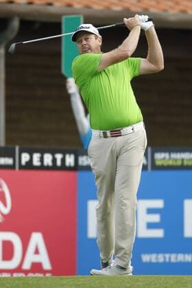February 16th 2017, Lake Karrinyup Country Club, Perth, Western Australia, Australia; ISPS Handa World Super 6 Perth Golf Tournament Day 1; Steven Jeffress (AUS) tees off from the 1st on day one of the ISPS Handa World Super 6 tournament; xDavidxWoodleyx  ActionPlus11846765