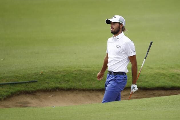 February 16th 2017, Lake Karrinyup Country Club, Perth, Western Australia, Australia; ISPS Handa World Super 6 Perth Golf Tournament Day 1; Leading amature Curtis Luck (AUS) watches his shot out of the bunker on the 11th fairway during the first round of the ISPS Handa World Super 6 Golf Tournament; xDavidxWoodleyx  ActionPlus11846772
