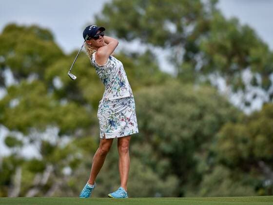 February 16, 2017 - Adelaide, Australia - Madelene Sagstrom of Sweden on the 11th fairway during round one of the ISPS Handa Women s Australian Open at Royal Adelaide Golf Club on February 16, 2017 in Adelaide, Australia. ISPS Handa Women s Australian Open - Round One  - ZUMAn230 20170216_zaa_n230_090 Copyright: xAndyxAstfalckx