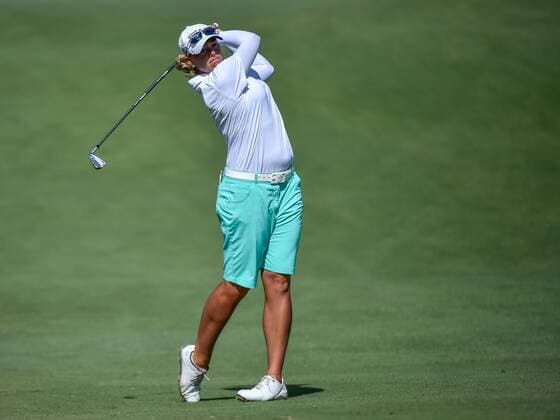 February 16, 2017 - Adelaide, Australia - Katherine Kirk of Australia on the 11th fairway during round one of the ISPS Handa Women s Australian Open at Royal Adelaide Golf Club on February 16, 2017 in Adelaide, Australia. ISPS Handa Women s Australian Open - Round One  - ZUMAn230 20170216_zaa_n230_096 Copyright: xAndyxAstfalckx