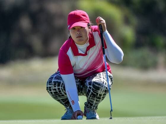 February 16, 2017 - Adelaide, Australia - Angel Yin from the USA on the 12th green during round one of the ISPS Handa Women s Australian Open at Royal Adelaide Golf Club on February 16, 2017 in Adelaide, Australia. ISPS Handa Women s Australian Open - Round One  - ZUMAn230 20170216_zaa_n230_104 Copyright: xAndyxAstfalckx