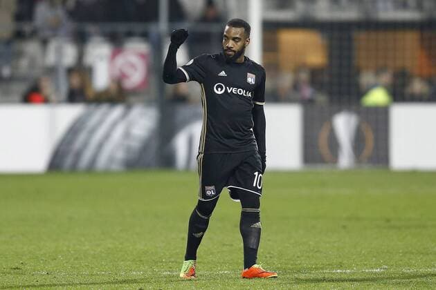 Alexandre Lacazette of Olympique Lyon scored 2-0during the UEFA Europa League round of 32 match between AZ Alkmaar and Olympique Lyonnais on February 16, 2017 at the AFAS stadium in Alkmaar, The Netherlands. AZ v Olympique Lyon UEFA Europa League 2016 2017 xVIxxIVx 7131911