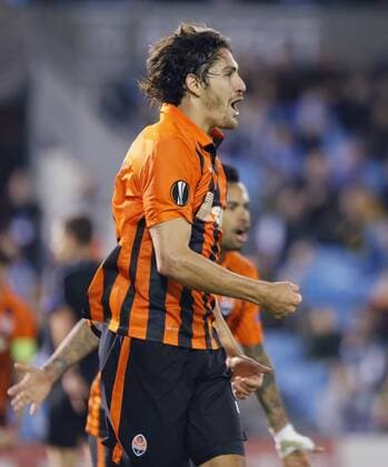 Fußball, EL, Celta de Vigo - Schachtar Donezk Shaktar Donetsk s Argentinian striker Gustavo Blanco jubilates a goal, the first against Celta de Vigo, during their Euroleague round of 32 first leg match at Balaidos stadium in Vigo, Pontevedra, Spain, 16 February 2017. CELTA DE VIGO VS. SHAKTAR DONETSK !ACHTUNG: NUR REDAKTIONELLE NUTZUNG!  Copyright: xLavandeiraxJrx VIG001 20170216-636228725434132276
