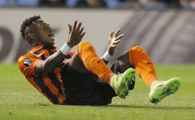 Fußball, EL, Celta de Vigo - Schachtar Donezk Fred of Shakthar Donetsk reacts after missing a goal opportunity against Celta de Vigo during their Euroleague round of 32 first leg match at Balaidos stadium in Vigo, Pontevedra, Spain, 16 February 2017. CELTA DE VIGO VS. SHAKTHAR DONETSK !ACHTUNG: NUR REDAKTIONELLE NUTZUNG!  Copyright: xLavandeiraxjrx VIG001 20170216-636228728195408174