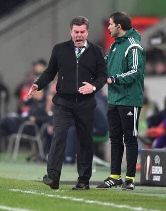 16.02.2017, Fussball, UEFA Europa League, Saison 2016 2017, Zwischenrunde, Borussia Moenchengladbach - AC Florenz, Trainer Dieter Hecking (Borussia Moenchengladbach)