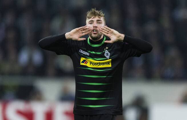 Mönchengladbach, 16.02.2017 Christoph Kramer (BMG) brüllt Borussia Mönchengladbach vs. AC Florenz