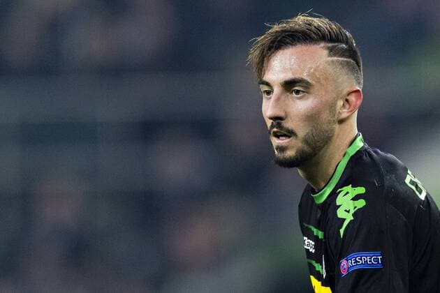 Mönchengladbach, 16.02.2017 Josip Drmic (BMG) mit neuer Frisur Borussia Mönchengladbach vs. AC Florenz