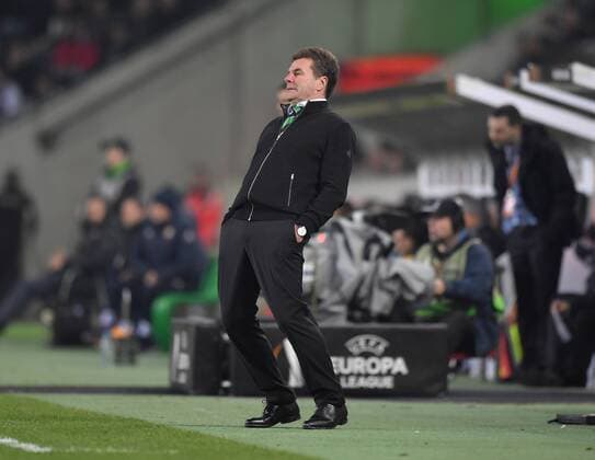 16.02.2017, Fussball, UEFA Europa League, Saison 2016 2017, Zwischenrunde, Borussia Moenchengladbach - AC Florenz, Trainer Dieter Hecking (Borussia Moenchengladbach)