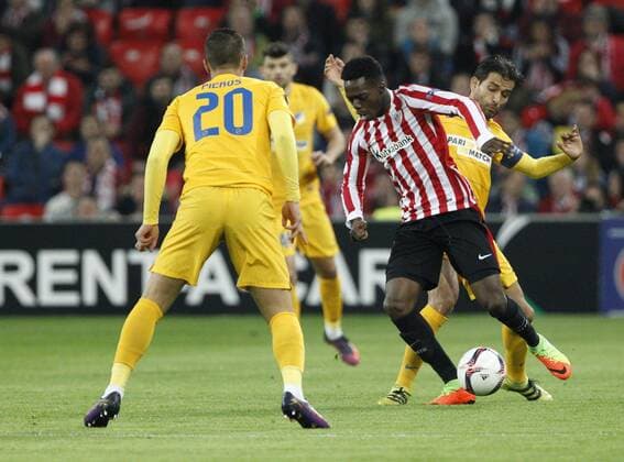 Fußball, EL, Athletic Bilbao - APEOL Nikosia 16 02 2017 Bilbao, Spanien - Fussball, Europa League, Athletic Bilbao vs. APOEL Nikosia: Inaki Williams  xDAVIDxS.xBUSTAMANTEx xx