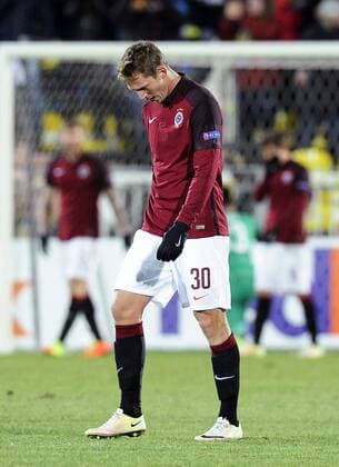 ROSTOV-ON-DON, RUSSIA - FEBRUARY 16, 2017: AC Sparta Pragueâ€™s Lukas Julis in the 2016-17 UEFA Europa League Round of 32, 1st leg football match against FC Rostov at Olimp 2 Stadium. FC Rostov won the game 4-0. Valery Matytsin TASS  TS041782