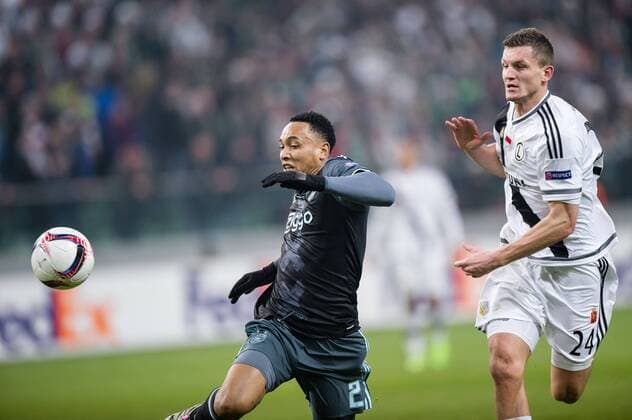 Kenny Tete, Tomas Necid 2017.02.16 , Football UEFA Europa League Season 2016 2017 Legia Warszawa - Ajax Amsterdam Kenny Tete, Tomas Necid  20170216PF_RO0614