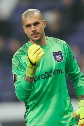 Anderlecht s goalkeeper Ruben Martinez pictured during a game between Belgian soccer team RSC Anderlecht and Russian team FC Zenit, first-leg of the 1 16 finals of the Europa League competition, Thursday 16 February 2017, in Brussels. BRUNOxFAHY  x05049130x