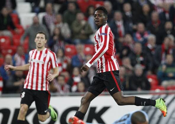 16 02 2017 Bilbao, Spanien - Fussball, Europa League, Athletic Bilbao vs. APOEL Nikosia: Inaki Williams  xDAVIDxS.xBUSTAMANTEx xx
