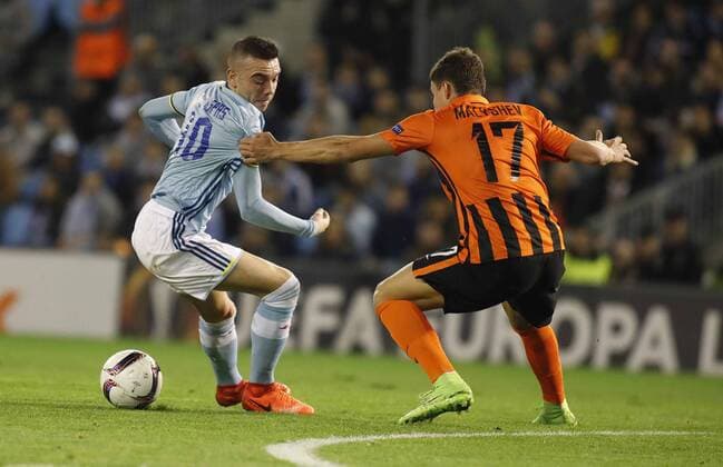 Iago Aspas. First leg of 1 16 Europa League match between Celta Vigo and Shakhtar Donetsk. In this picture, Iago Aspas. xJORGExLANDINx 