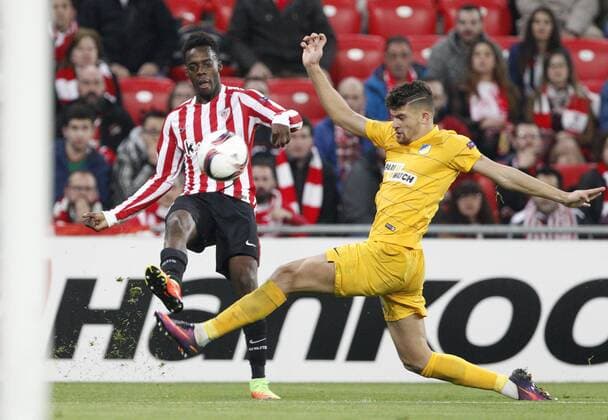 16 02 2017 Bilbao, Spanien - Fussball, Europa League, Athletic Bilbao vs. APOEL Nikosia: Inaki Williams  xDAVIDxS.xBUSTAMANTEx xx