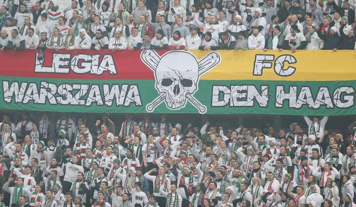 February 16th 2017, sports, Polish Army Stadium, Warsaw, Poland; Fans of Legii Warszawa at the Legia Warsaw versus Ajax Amsterdam, UEFA Europa League tie xTomaszxJastrzebowskix  ActionPlus11847035