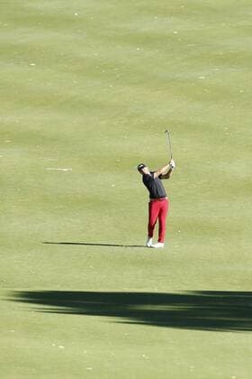 February 17th 2017, Lake Karrinyup Country Club, Perth, Western Australia, Australia; ISPS Handa World Super 6 Perth Golf Tournament Day 2; Casey O Toole (USA) plays an approach shot on the second fairway during his round on day 2 xDavidxWoodleyx  ActionPlus11847083