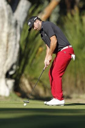 February 17th 2017, Lake Karrinyup Country Club, Perth, Western Australia, Australia; ISPS Handa World Super 6 Perth Golf Tournament Day 2; Casey O Toole (USA) putts for a "Birdie" on the second hole during his round on day 2 xDavidxWoodleyx  ActionPlus11847085