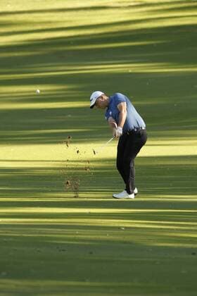 February 17th 2017, Lake Karrinyup Country Club, Perth, Western Australia, Australia; ISPS Handa World Super 6 Perth Golf Tournament Day 2; Mark Foster plays an approach shot on the first hole during his round on day 2 xDavidxWoodleyx  ActionPlus11847071