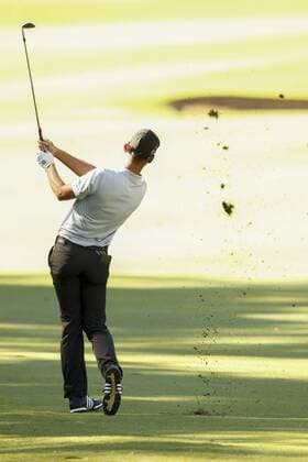 February 17th 2017, Lake Karrinyup Country Club, Perth, Western Australia, Australia; ISPS Handa World Super 6 Perth Golf Tournament Day 2; Lucas Herbert (AUS) plays an approach shot on the second hole during his round on day 2 xDavidxWoodleyx  ActionPlus11847074