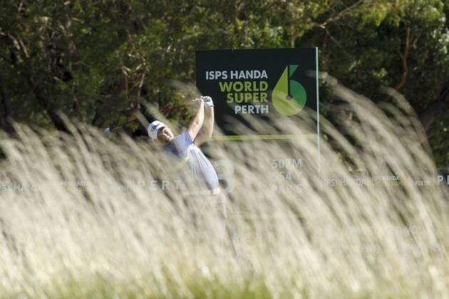 February 17th 2017, Lake Karrinyup Country Club, Perth, Western Australia, Australia; ISPS Handa World Super 6 Perth Golf Tournament Day 2; Zander Lombard (ZAF) drives from the 3rd tee during his round on day 2 xDavidxWoodleyx  ActionPlus11847076