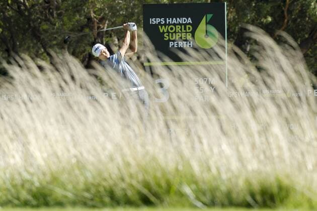 February 17th 2017, Lake Karrinyup Country Club, Perth, Western Australia, Australia; ISPS Handa World Super 6 Perth Golf Tournament Day 2; Johannes Veerman (USA) drives from the 3rd tee during his round on day 2 xDavidxWoodleyx  ActionPlus11847098