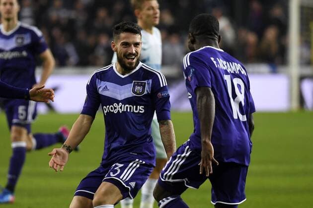 Frank Acheampong forward of RSC Anderlecht scores the opening goal FOOTBALL : RSC Anderlecht vs Zenith St. Petersbourg - UEFA Europa League - UEFA Europa League - 16 02 2017 PhotoNews Panoramic  687875959